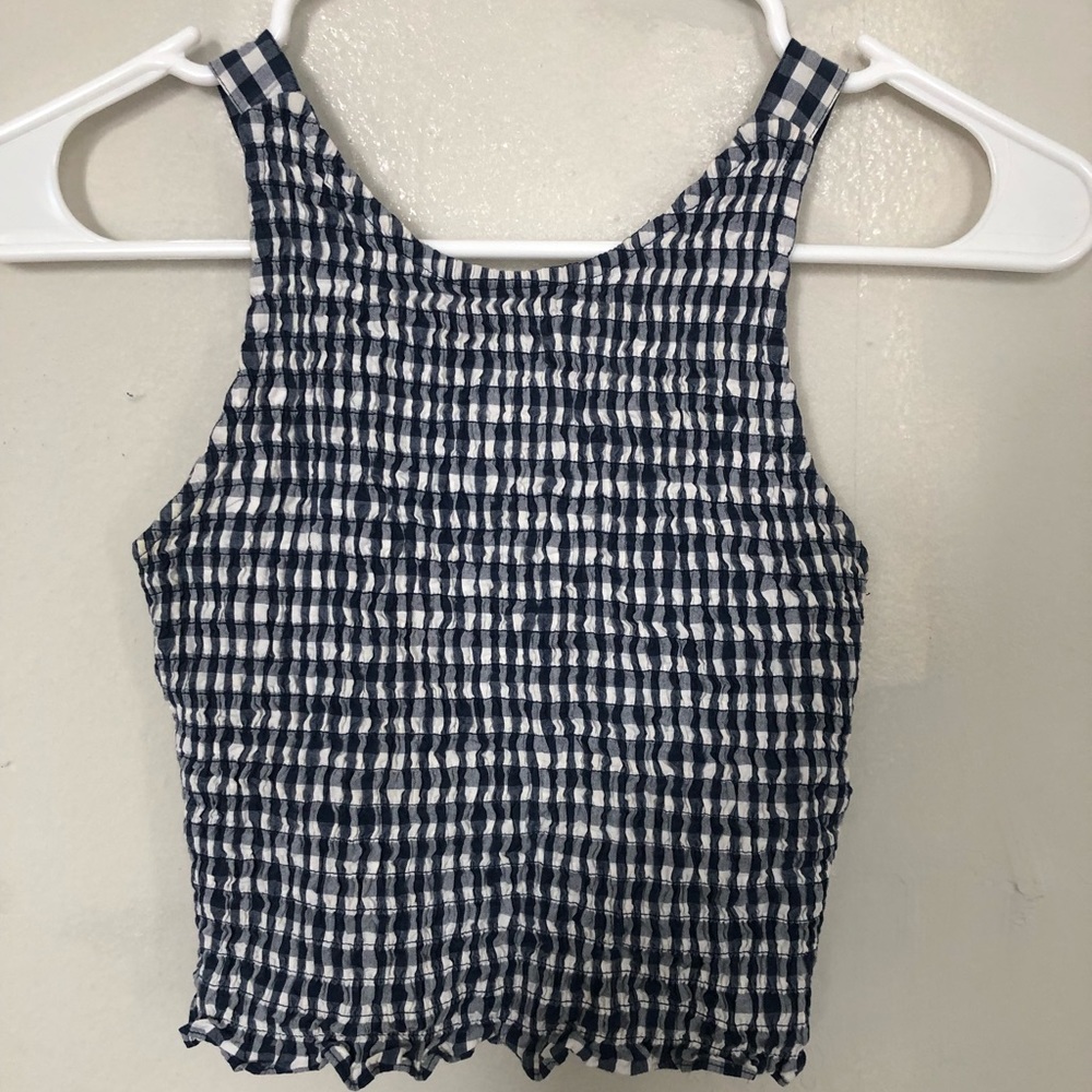 Vintage Gingham Crop Top